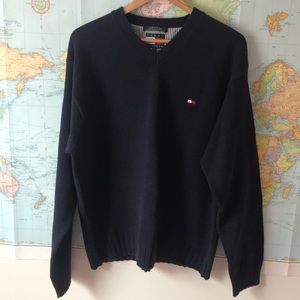 Tommy Hilfiger Navy Blue Knit Sweater